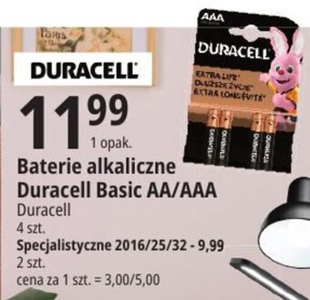 E.Leclerc Baterie alkaliczne Duracell Basic AA/AAA Duracell 4 szt. oferta