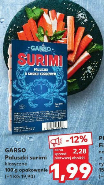 Kaufland GARSO Paluszki surimi 100g oferta