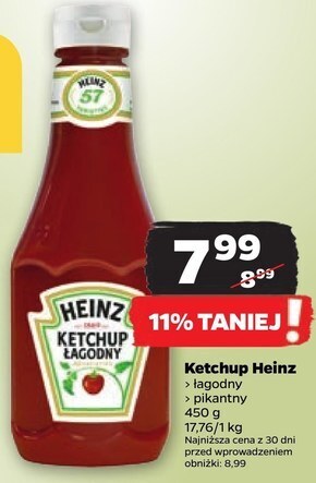 Netto Heinz ketchup łagodny 450 g oferta