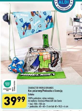 ALDI Poduszka minecraft 40 x 18.5 x 4 cm oferta