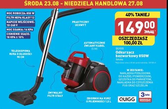 ALDI Odkurzacz bezworkowy 850 w oferta