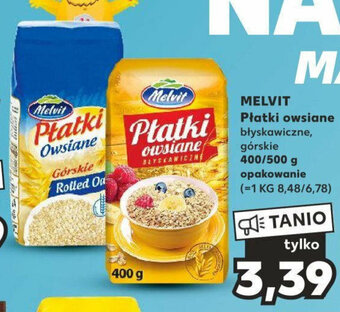 Kaufland MELVIT Płatki owsiane 400/500g oferta