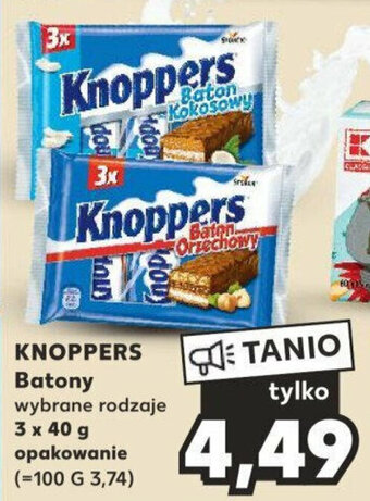 Kaufland KNOPPERS Batony 3 x 40 g oferta