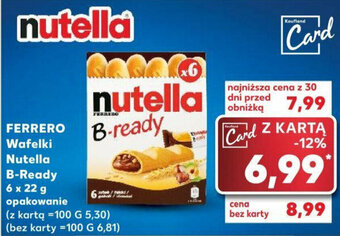 Kaufland FERRERO Wafelki Nutella B-Ready 6 x 22 g oferta