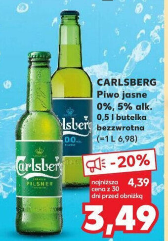Kaufland CARLSBERG Piwo jasne 0%, 5% alk. 0,5 l oferta