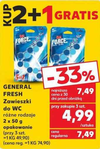 Kaufland GENERAL FRESH Zawieszki do WC 2x50g oferta