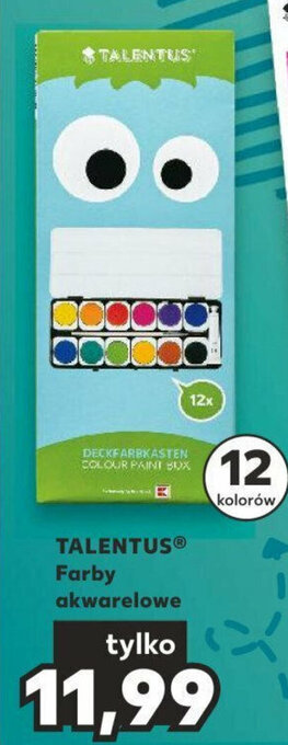 Kaufland TALENTUS Farby akwarelowe 12 kolorów oferta