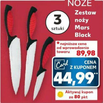 Kaufland Zestaw noży Mars Black 3szt oferta
