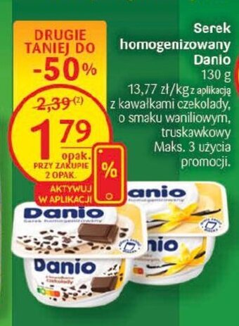 Delikatesy Centrum Serek homogenizowany Danio 130 g oferta