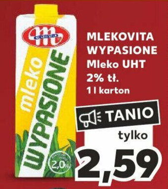 Kaufland MLEKOVITA WYPASIONE Mleko UHT 2% tł. 1l karton oferta