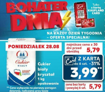 Kaufland Cukier biały kryształ 1 kg opakowanie oferta