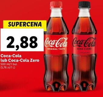 Lidl Coca-Cola lub Coca-Cola Zero 500 ml oferta