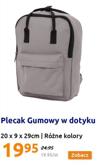 Action Plecak Gumowy w dotyku 20x9x29cm oferta