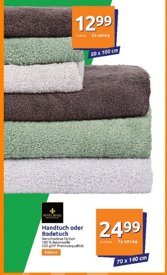 Action Handtuch oder Badetuch HOTEL ROYAL 70x140cm oferta