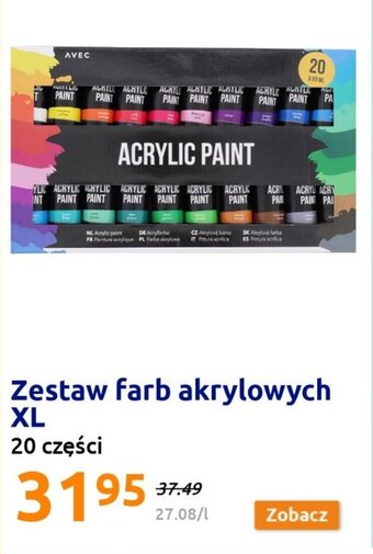 Zestaw farb akrylowych 20 części
