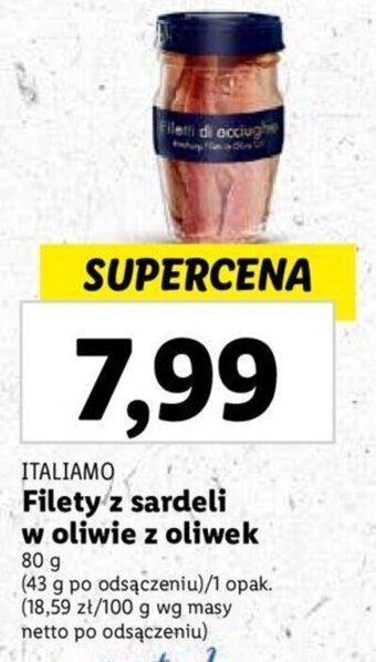Lidl Filety z sardeli w oliwie z oliwek 80 g oferta