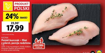 Lidl Polski kurczak - filet z piersi, porcja rodzinna 1 kg oferta
