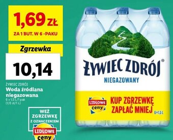 Lidl Woda źródlana niegazowana 6 x 1,5 l oferta