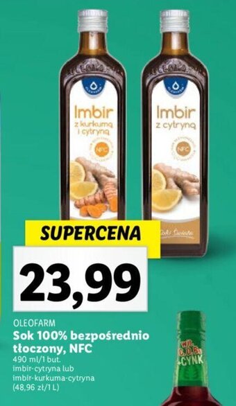 Lidl Sok 100% bezpośrednio tłoczony, NFC 490 ml oferta