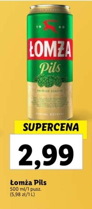 Lidl Łomża Pils 500 ml oferta