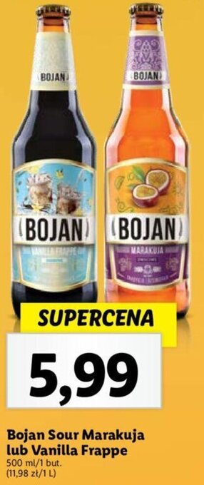 Lidl Bojan Sour Marakuja lub Vanilla Frappe 500 ml oferta