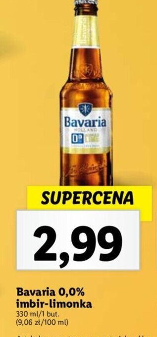 Lidl Bavaria 0,0% imbir-limonka 330 ml oferta