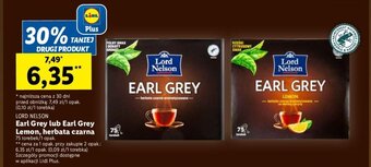 Lidl Earl Grey lub Earl Grey Lemon, herbata czarna 75 torebek/1 opak. oferta