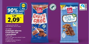 Lidl Czekolada mleczna Crusti Choc lub z precelkami 100 g oferta