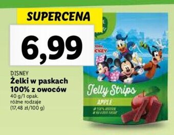 Lidl Żelki w paskach 100% z owoców 40 g oferta