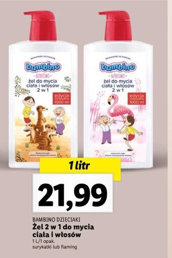 Lidl Żel 2 w 1 do mycia ciała i włosów 1 l oferta