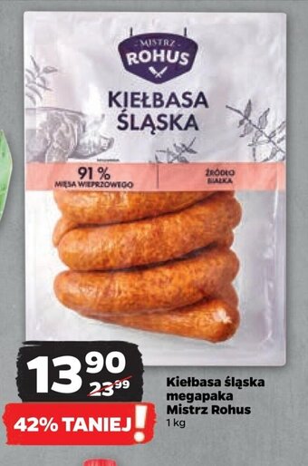 Netto Kiełbasa śląska megapaka Mistrz Rohus 1 kg oferta