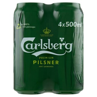Carrefour Carlsberg premium pilsner piwo jasne 4 x 500 ml oferta