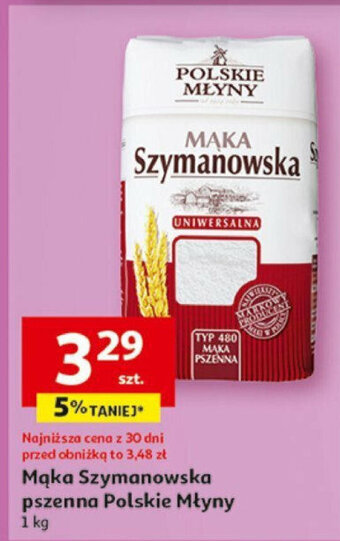 Auchan Mąka Szymanowska pszenna Polskie Młyny 1 kg oferta