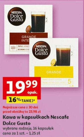 Auchan Kawa w kapsułkach Nescafe Dolce Gusto oferta