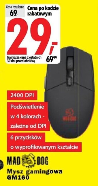 Media Expert MAD DOG Mysz gamingowa GM160 oferta