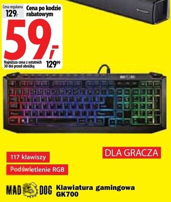 Media Expert MAD DOG Klawiatura gamingowa GK700 oferta