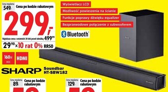 Media Expert SHARP Soundbar HT-SBW182 oferta