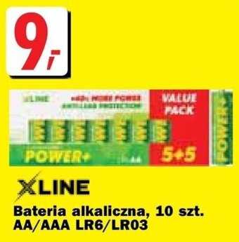 XLINE Bateria alkaliczna, 10 szt. AA/AAA LR6/LR03