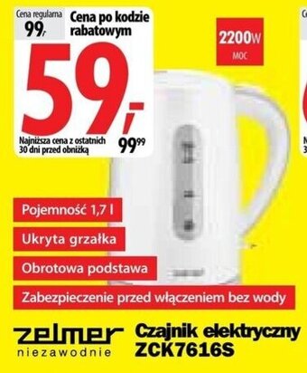 Media Expert Zelmer Czajnik elektryczny ZCK7616S oferta