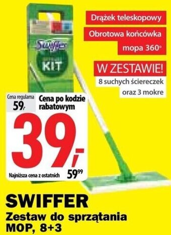 Media Expert SWIFFER Zestaw do sprzątania MOP, 8+3 oferta