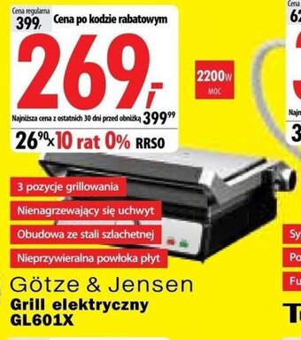 Media Expert Götze & Jensen Grill elektryczny GL601X oferta