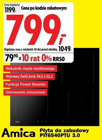 Media Expert Amica Płyta do zabudowy PIT6540PTU 3.0 oferta
