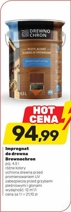 Impregnat do drewna Drewnochron poj. 4,5l