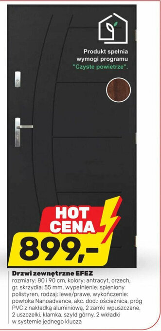 Bricomarche Drzwi zewnętrzne EFEZ rozmiary: 80 i 90 cm oferta