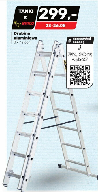 Bricomarche Drabina aluminiowa 3 x 7 stopni oferta