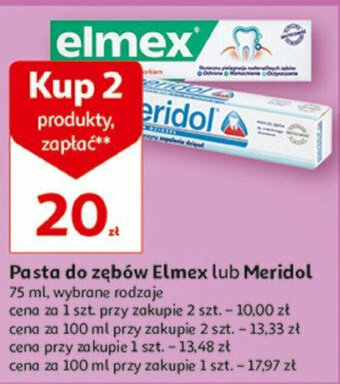 Auchan Pasta do zębów Elmex lub Meridol 75 ml oferta