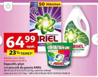Auchan Kapsułki, płyn lub proszek do prania ARIEL 36-44szt. oferta