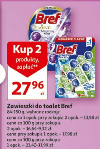 Auchan Zawieszki do toalet Bref 84-150g oferta