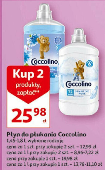 Auchan Płyn do płukania Coccolino 1,45-1,8 l oferta