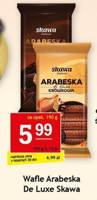 Gram Market Wafle Arabeska De Luxe Skawa za opak. 190 g oferta